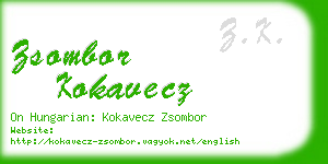 zsombor kokavecz business card